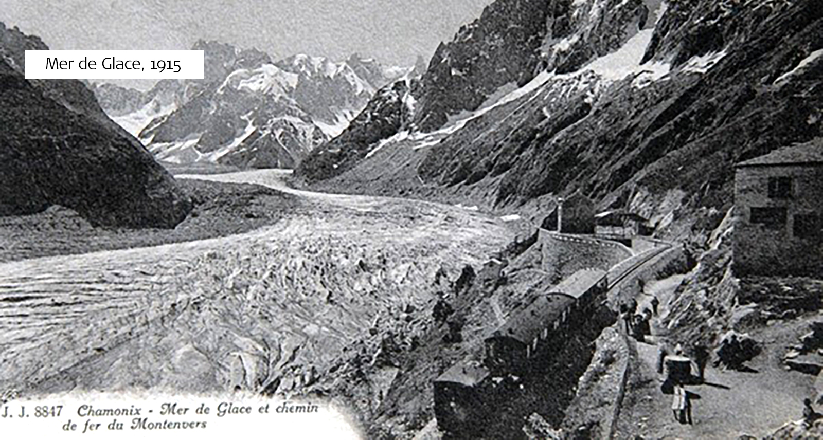 Mer de Glace we Francji w 1915 roku